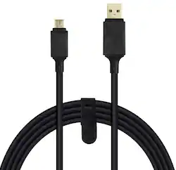NEXT - Extra Long USB Micro 9' Play + Charge Cable For PlayStation 4 - Black - Front_Zoom