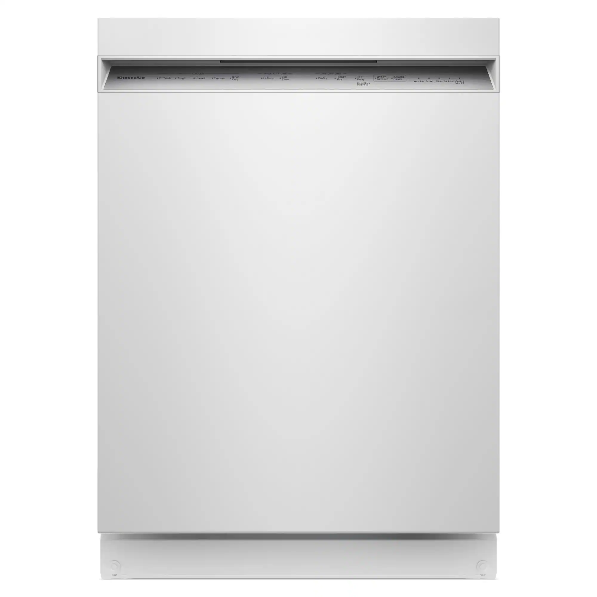 KitchenAid - 24" Front Control Built-In Stainless Steel Tub Dishwasher with Third Level Utensil Rack and 47 dBA - White