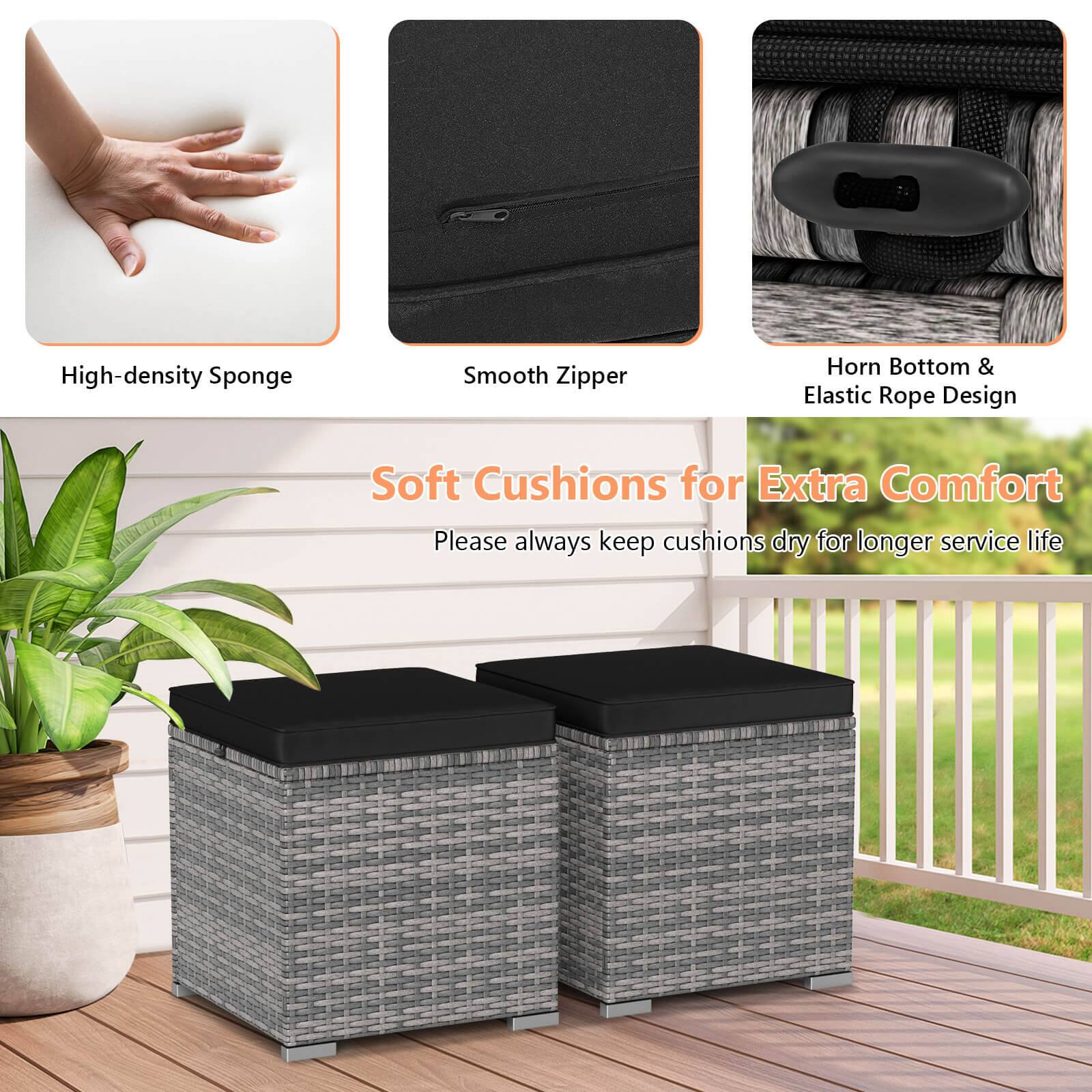 High-density Sponge  
Smooth Zipper  
Horn Bottom & Elastic Rope Design  

Soft Cushions for Extra Comfort  

Please always keep cushions dry for longer service life