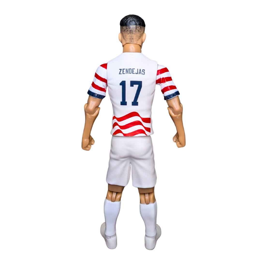 Alt View 4. Banbo Toys - Banbo Toys SOCKERS 2026 USMNT Alejandro Zendejas (Home Jersey) 8" Collectible Soccer Action Figure.