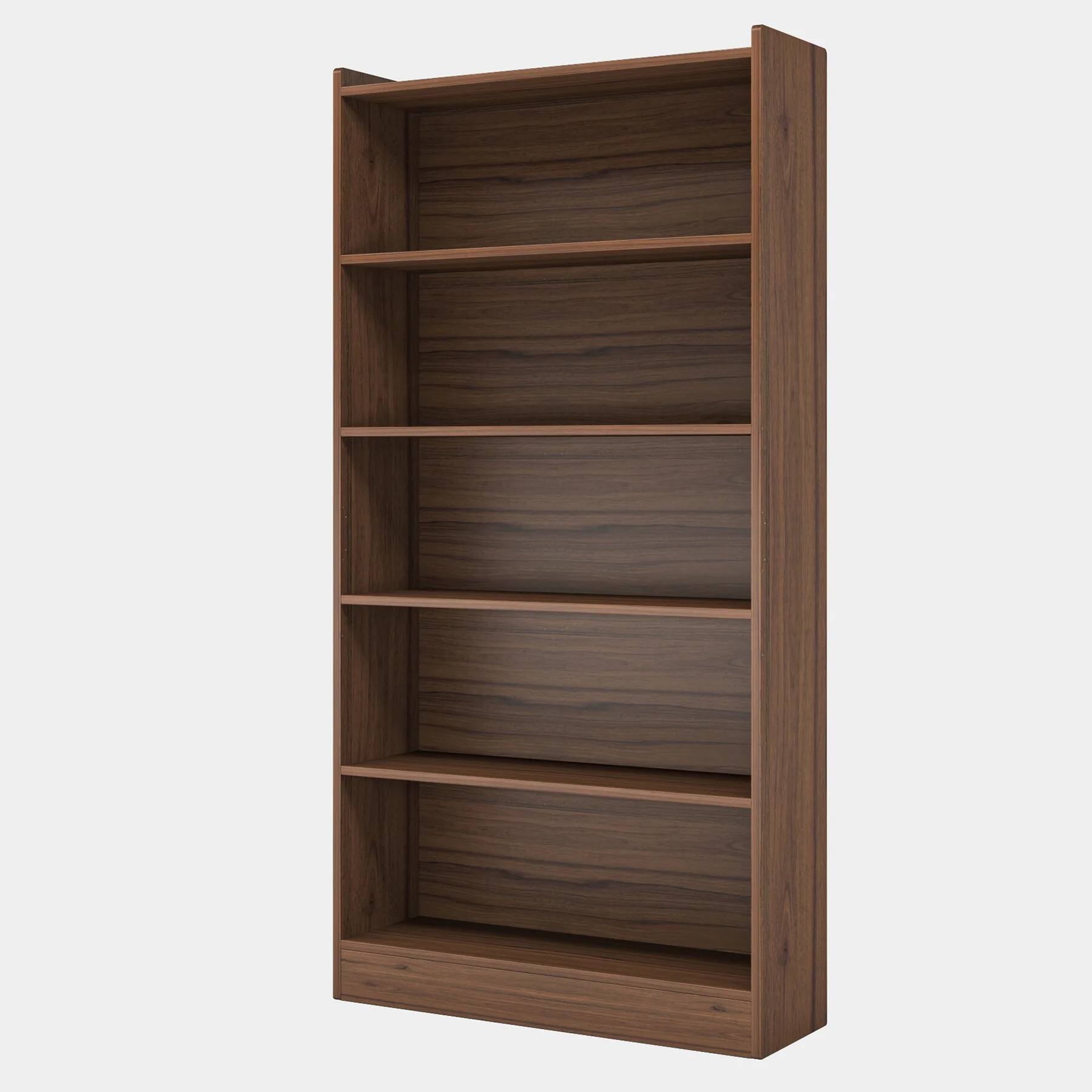 Alt View 1. Kadyn - Kadyn Bookshelf, Particleboard Construction, 132lbs Total Capacity, Easy to Clean - Brown.