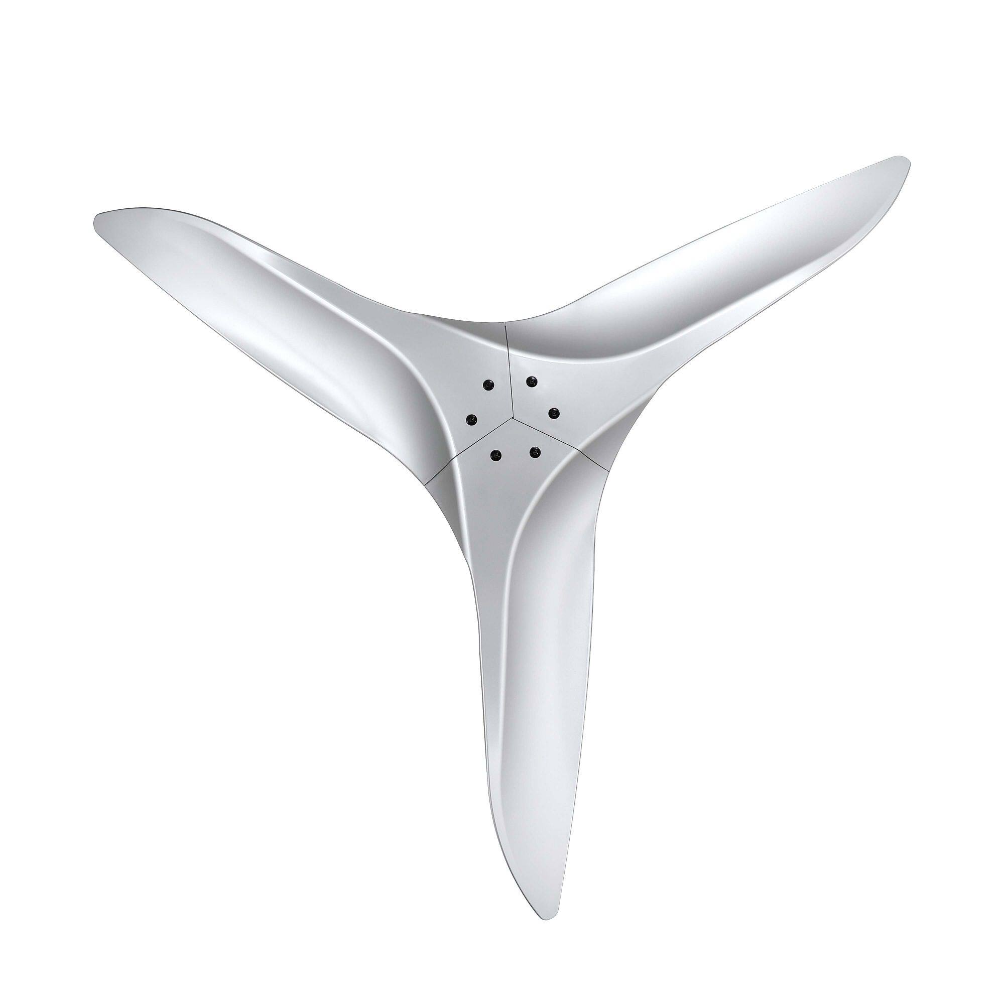 Alt View 6. Parrot Uncle - 52" Modern Silver DC Motor No Light Ceiling Fan with Remote - Silver.