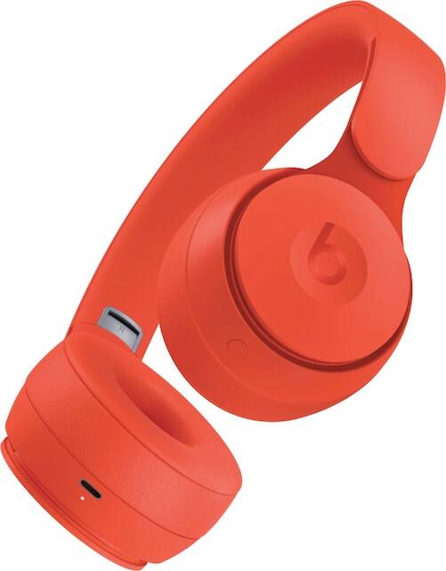 Back. Beats - Beats Solo Pro Wireless Noise Cancelling On-Ear Headphones - Red - Red.