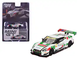 Mini GT - Nissan GT-R NISMO GT3 #23 Tsugio Matsuda "KCMG" "FIA GT World Cup Macau" (2018) Limited Edition 1/64 - White
