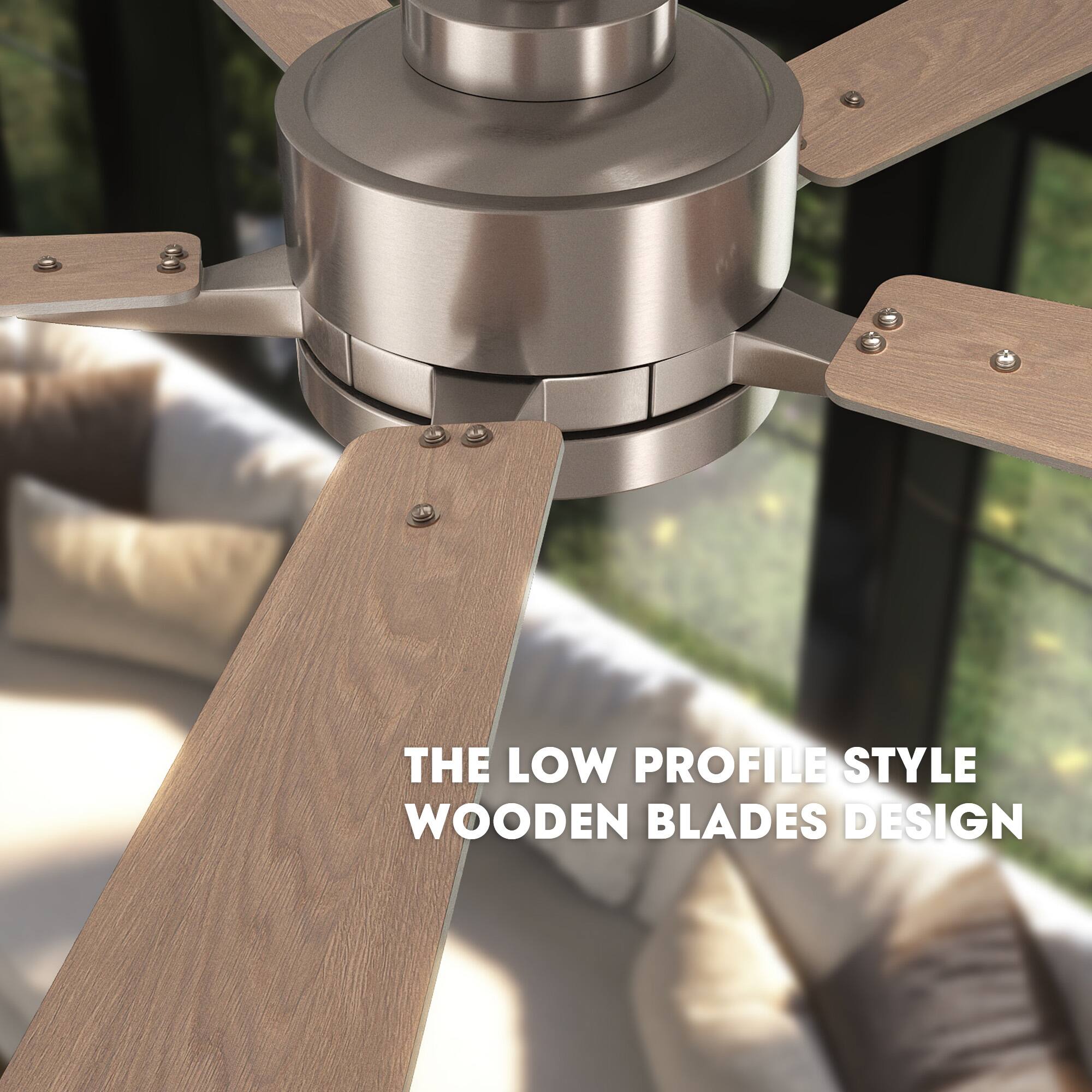 The low profile style wooden blades design