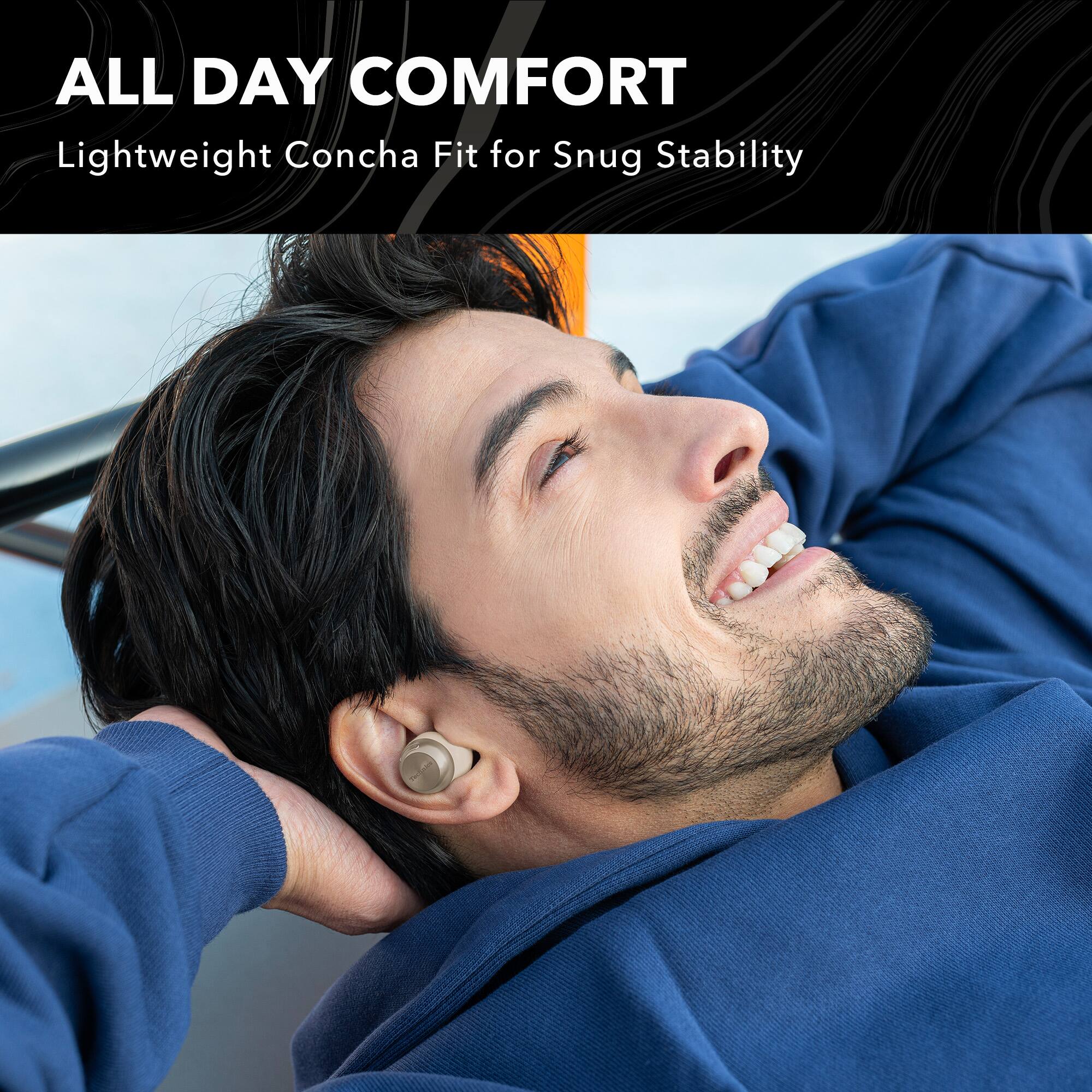 "All Day Comfort Lightweight Concha Fit for Snug Stability"