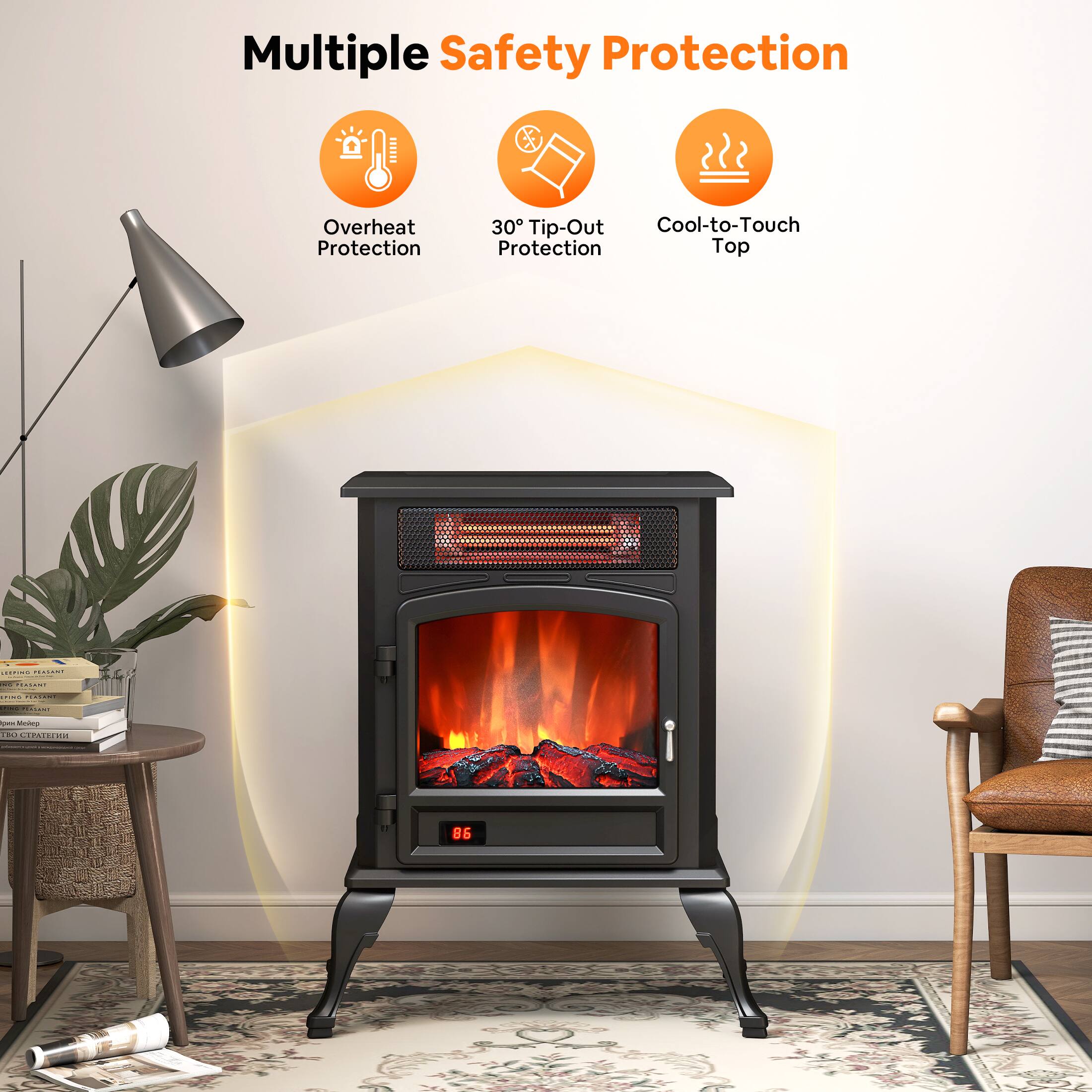 Multiple Safety Protection

- Overheat Protection
- 30° Tip-Out Protection
- Cool-to-Touch Top