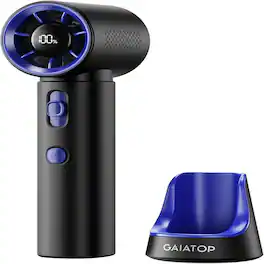 Loheer - Portable Handheld Turbo Fan, 100 Speed Rechargeable Personal Fan for Travel, Digital Display Small Desk Fan