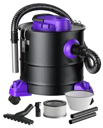 Front. GlowWise - 5.2-Gal 1200W Ash Vacuum for Pellet Stoves Wheeled Fireplace Vac Powerful Suction for Wood Stove, Grill, Fire Pits. - Purple.