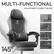 MULTI-FUNCTIONAL
ADJUSTMENT TO MEET THE USE
01 Backrest Tilt Adjustment
02 360 Degree Swivel
03 Grade 3 Gas Cylinder HEAVY-DUTY
04 Portable Footrest
145°