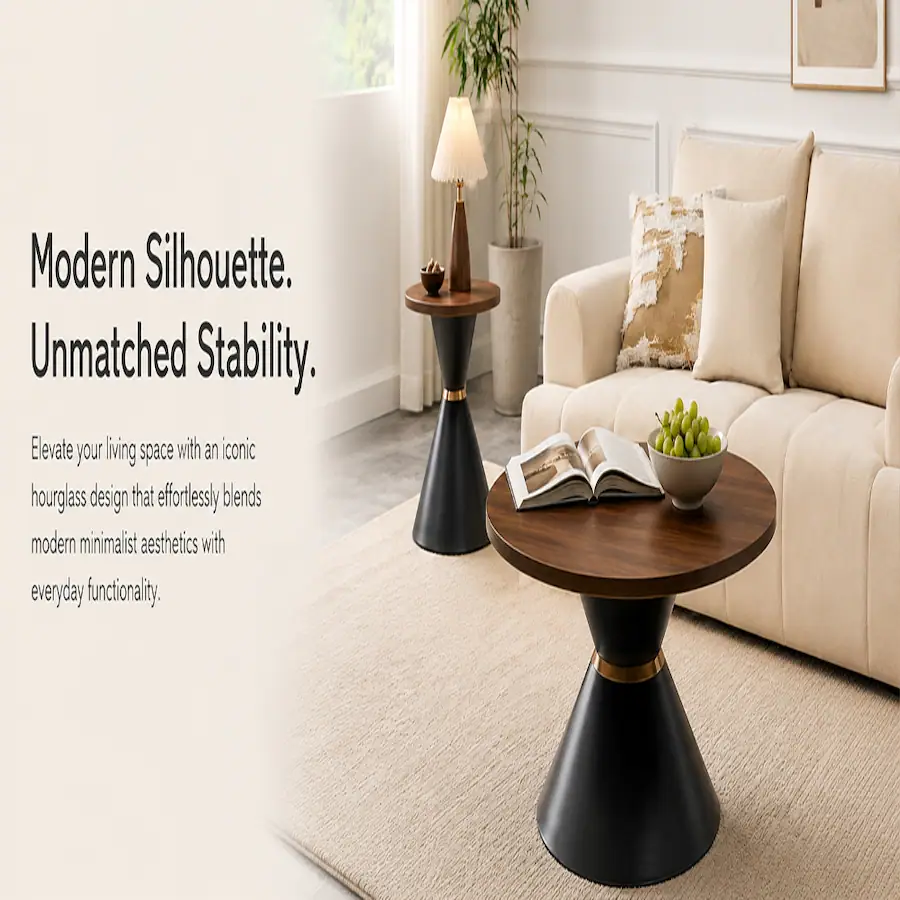 Round Table Base Only Loheer 2 Piece Round Coffee Table Set Walnut Black Metal Base Walnut ...