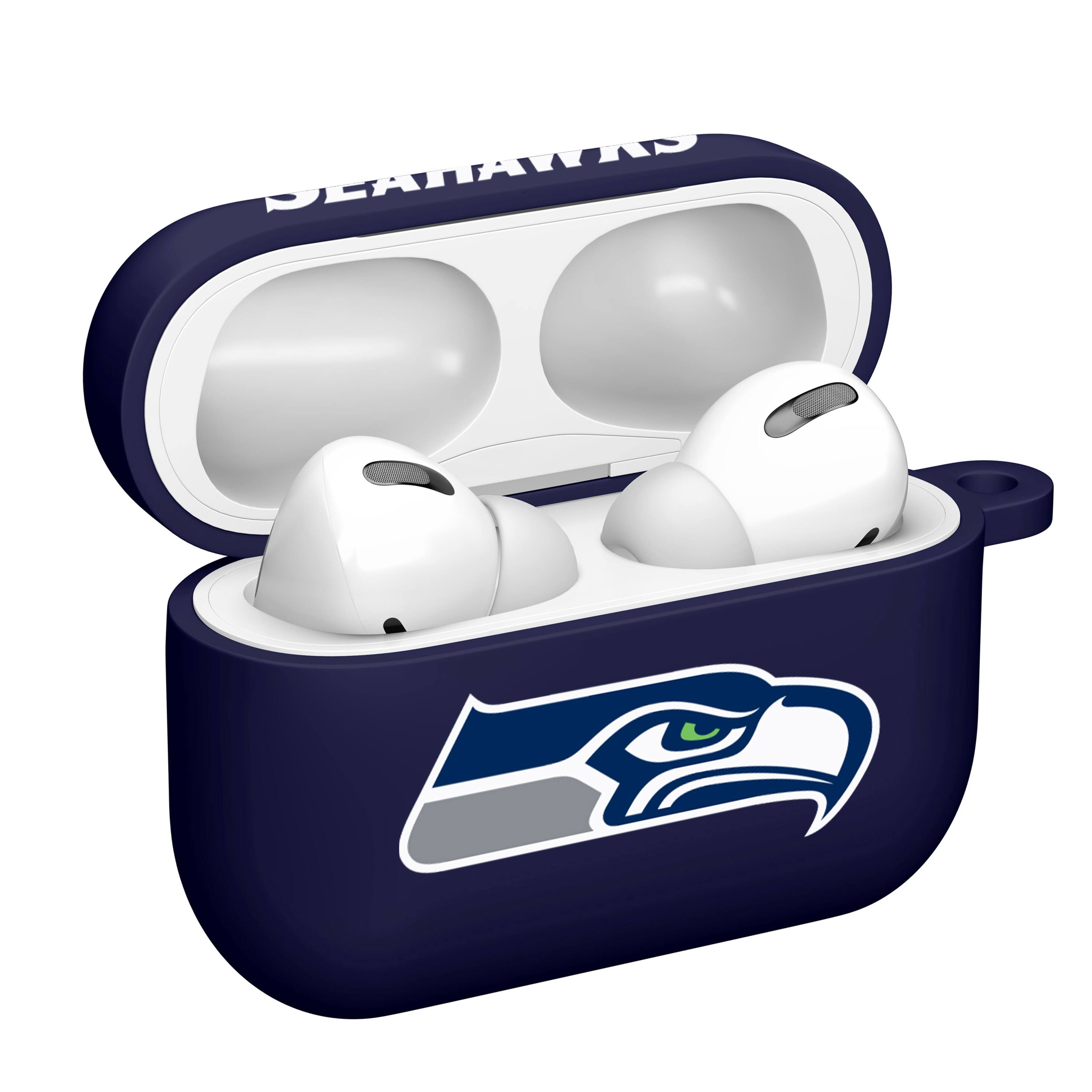 Alt View 1. Artinian - Seattle Seahawks AirPods Pro Silicone Case Cover - Navy.