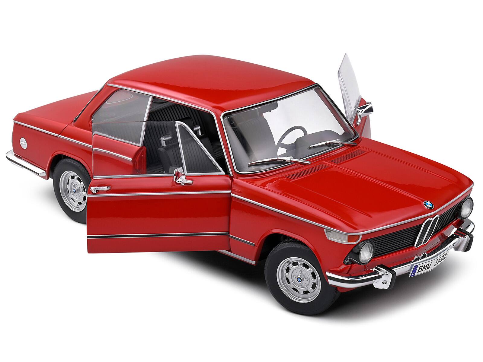 Left. Solido - 1971 BMW 1602 Verona Red 1/18 Diecast Model Car by Solido - Red.