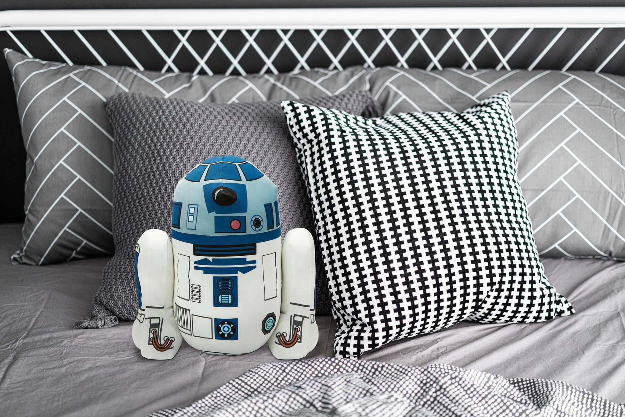 Alt View 3. Star Wars - Stuffed Star Wars Plush Toy - 15" Talking R2D2 Doll - White.