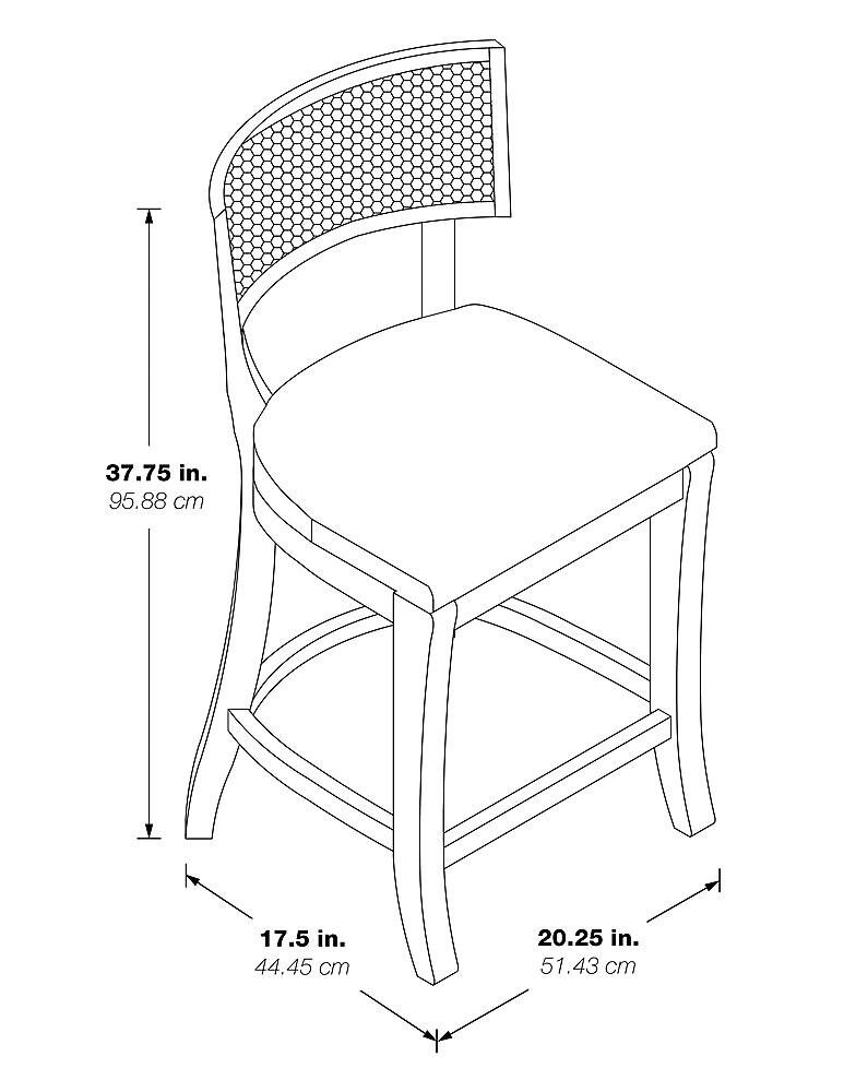 Alt View 15. OSP Home Furnishings - Alaina 26" Counter Stool in Linen Fabric with Coastal Wash - Linen.
