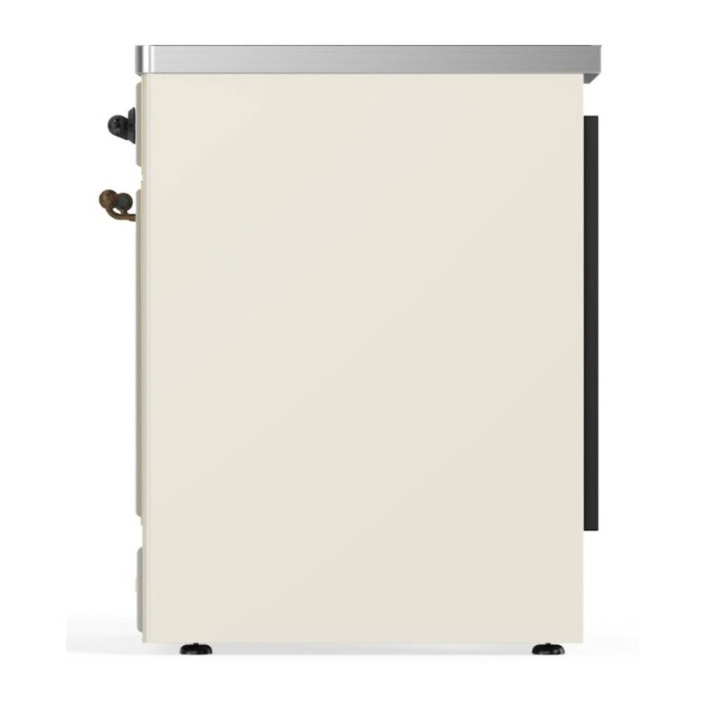 Alt View 6. ILVE - ILVE Majestic II 30 inch Induction Range with 4 Elements (Antique White, Burnished Trim) - Antique White.