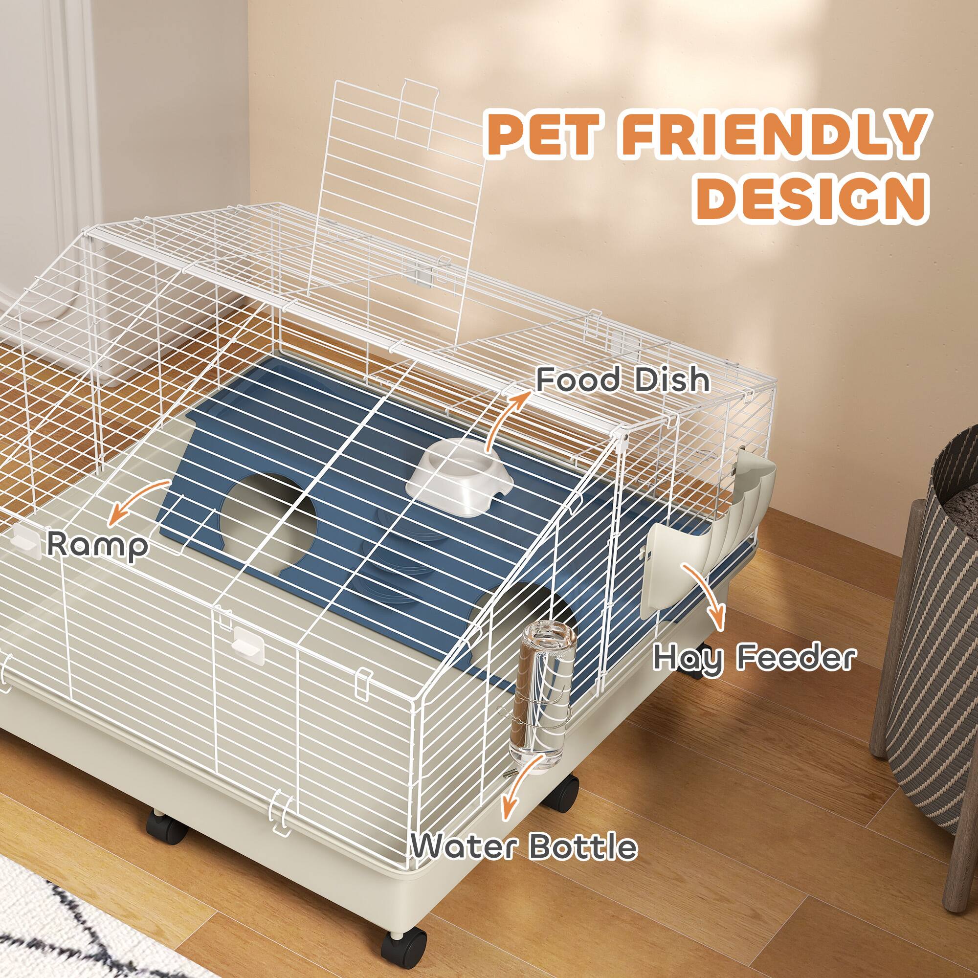 PET FRIENDLY DESIGN

- Food Dish
- Ramp
- Hay Feeder
- Water Bottle