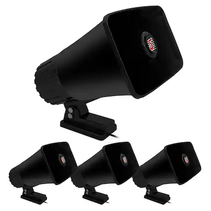 Front. 5 CORE - 5 Core PA Horn Speaker 4Pc 8 Inch 65W Bull Horn Audio System-HW 508 BLK 4PCS.