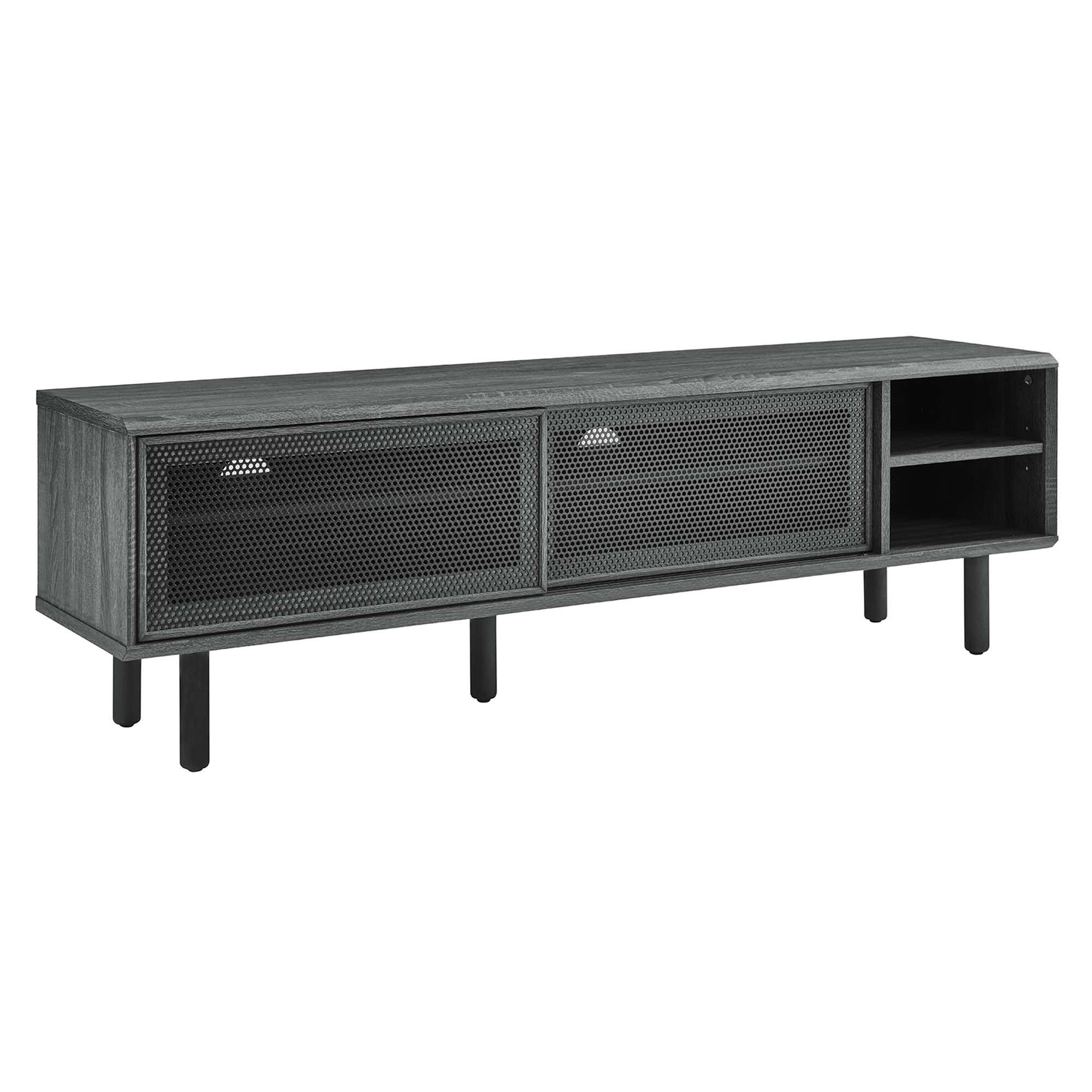 Front. Modway - Kurtis 60" TV Stand by Modway - Charcoal.