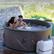 Alt View 5. MSpa - MSpa Round Inflatable Bubble Massage Spa, 4 to 6 Person Outdoor Hot Tub, Mono - Champagne Gold.
