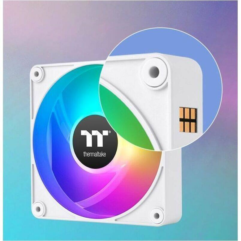 Alt View 3. Thermaltake - CT120 EX Reverse White 3pk - White.