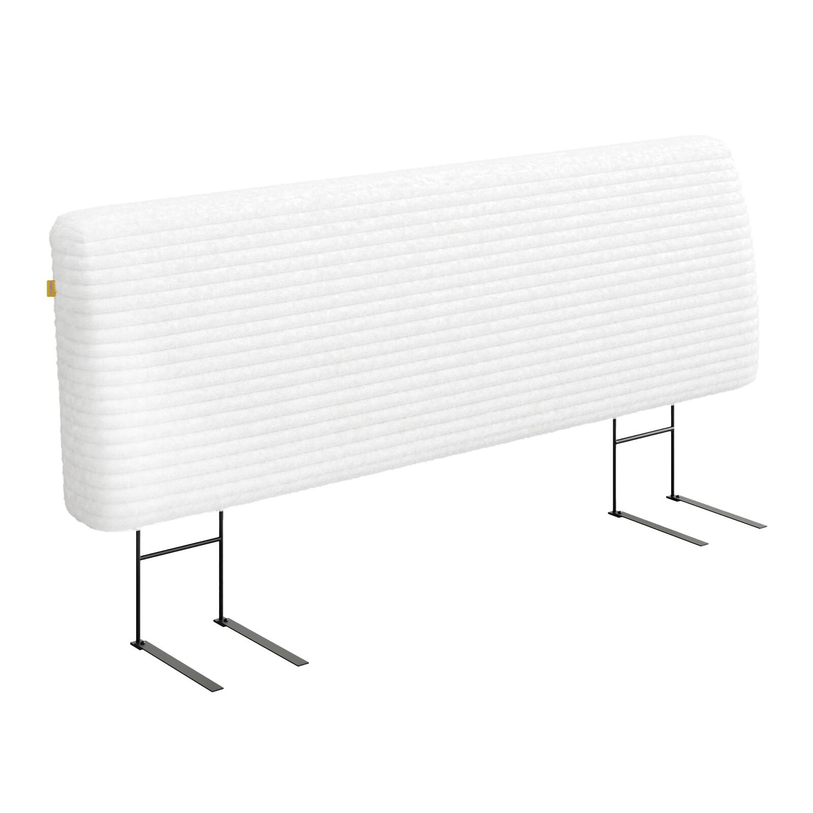 Alt View 4. Pinmoco - 6.3" Thickness Upholstered Headboard Ergonomic Design Headboard - Off-White.