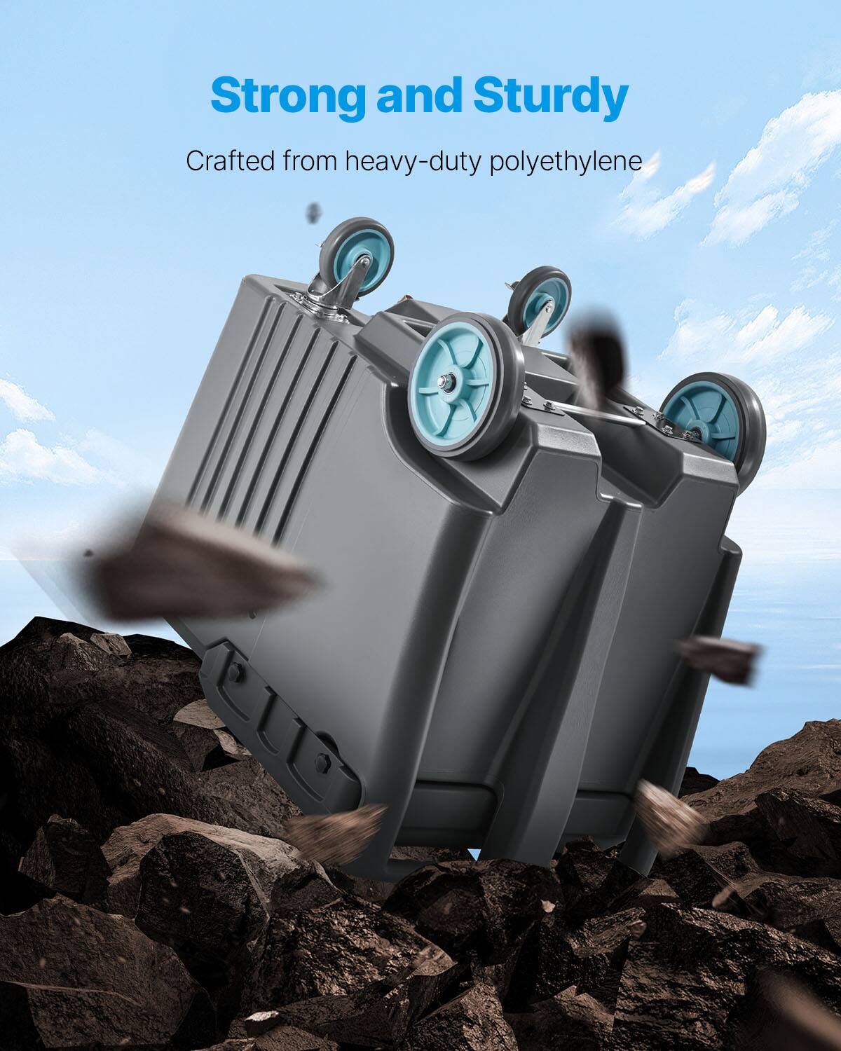 Strong and Sturdy  
Crafted from heavy-duty polyethylene
