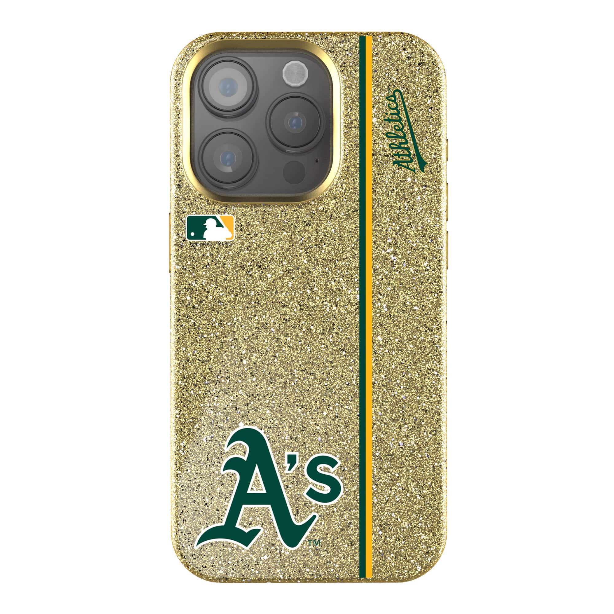Keyscaper - MLB - Athletics iPhone Bling Case - 15 - Gold