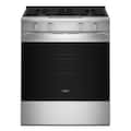 Whirlpool - 30 in. Wide 4 burners 5.0 cu. ft. Smart Freestanding Slide-In Gas Range with Air Cooking Technology and Steam Clean - Stainless Steel