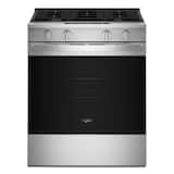 Whirlpool - 30 in. Wide 4 burners 5.0 cu. ft. Smart Freestanding Slide-In Gas Range with Air Cooking Technology and Steam Clean - Stainless Steel