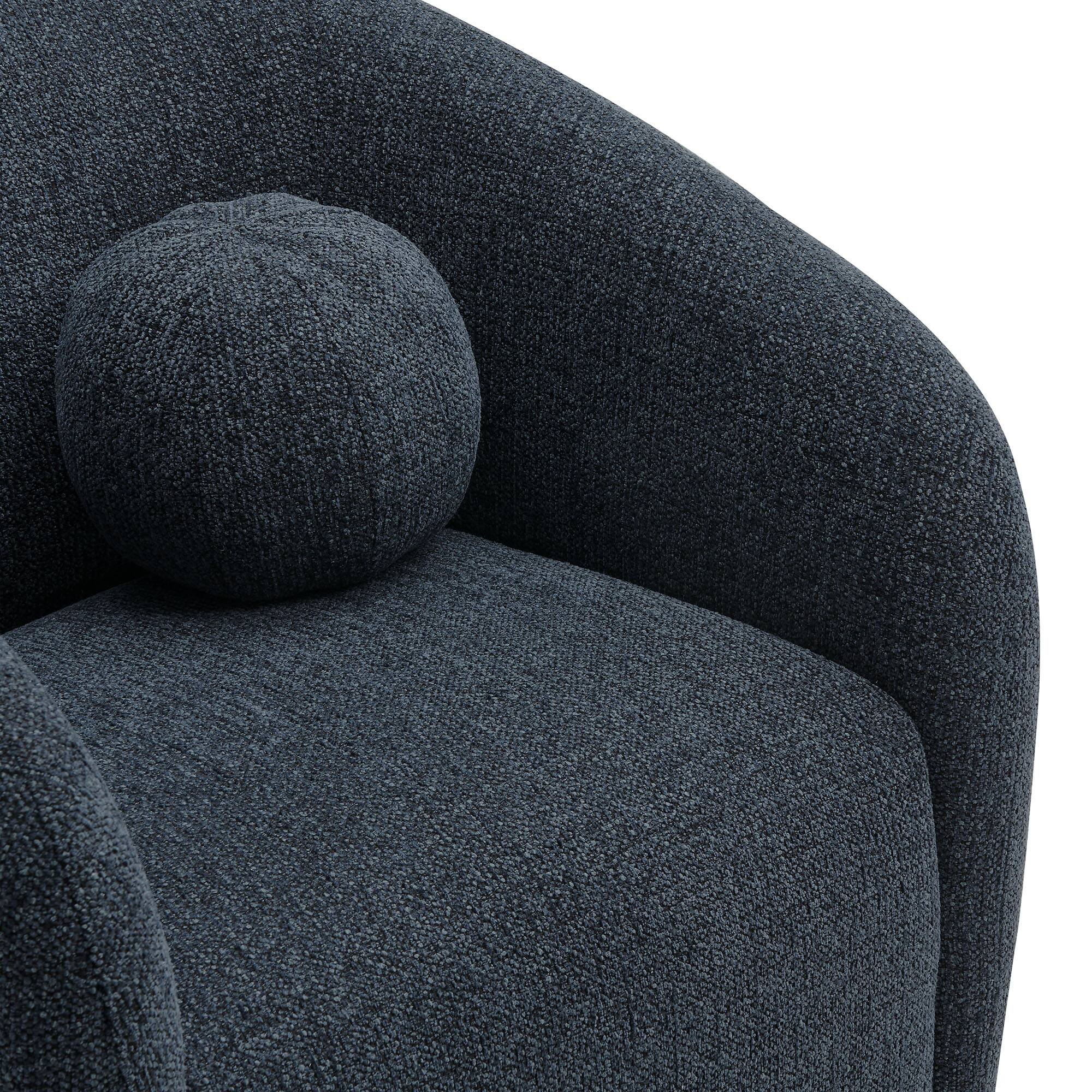 Alt View 4. Modway - Holland Swivel Chenille Fabric Armchair by Modway - Blue.