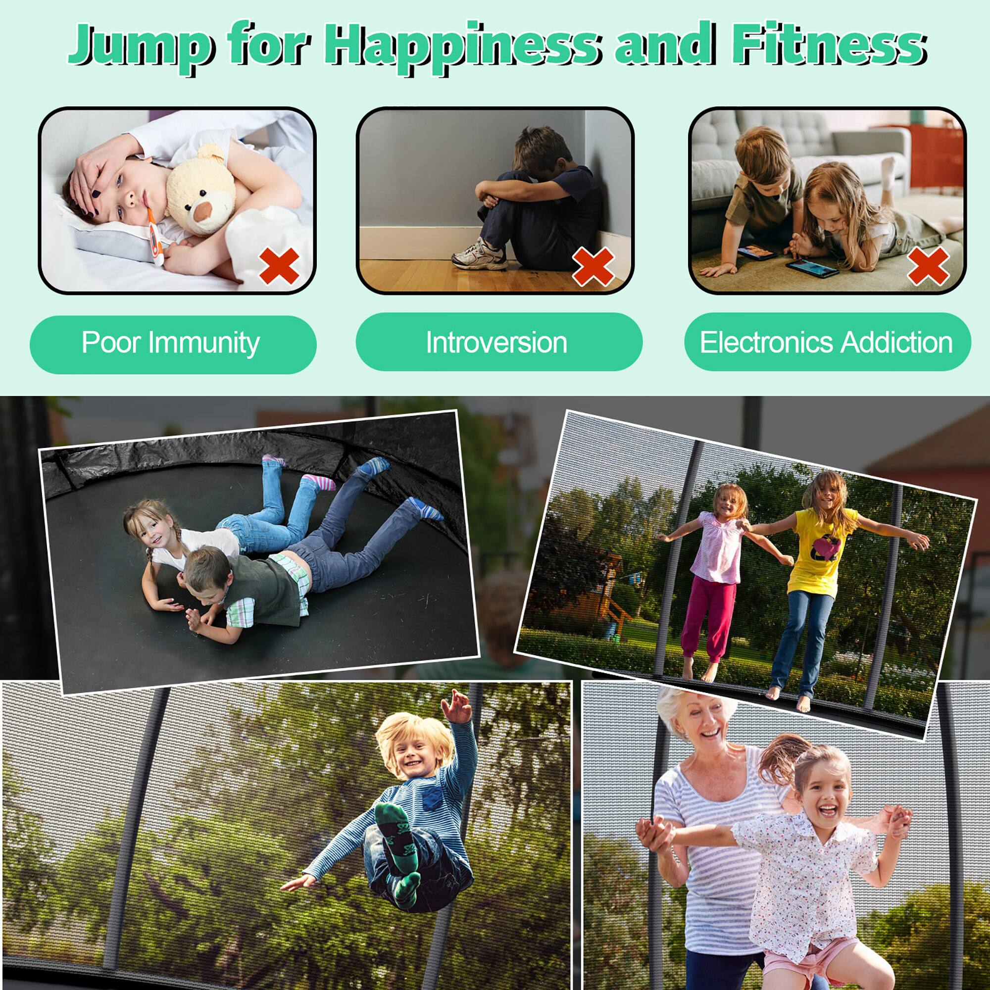 Jump for Happiness and Fitness

- Poor Immunity
- Introversion
- Electronics Addiction