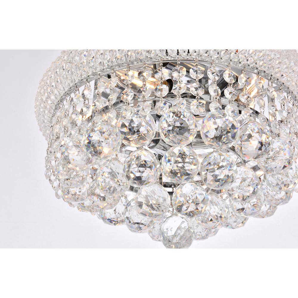 Alt View 2. Elegant Lighting - Primo 6 light Chrome Flush Mount Clear Royal Cut Crystal - Chrome.