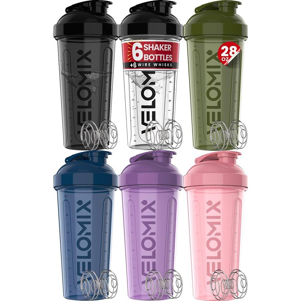 Schertz - 6-Pack 28oz Protein Shaker Bottles, Leakproof Mixing Cups (Core Series) - Core Series