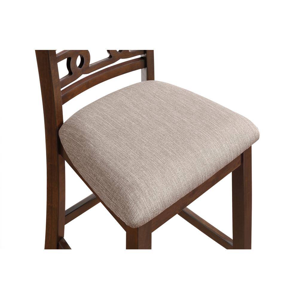Alt View 2. New Classic Furniture - Furniture Gia Solid Wood Counter Chairs in Cherry Brown (Set of 2) - Cherry.