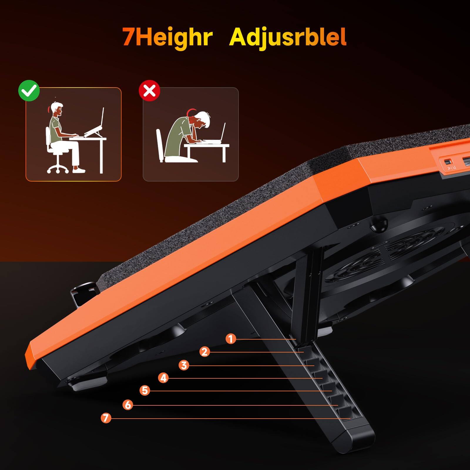 7 Height Adjustable