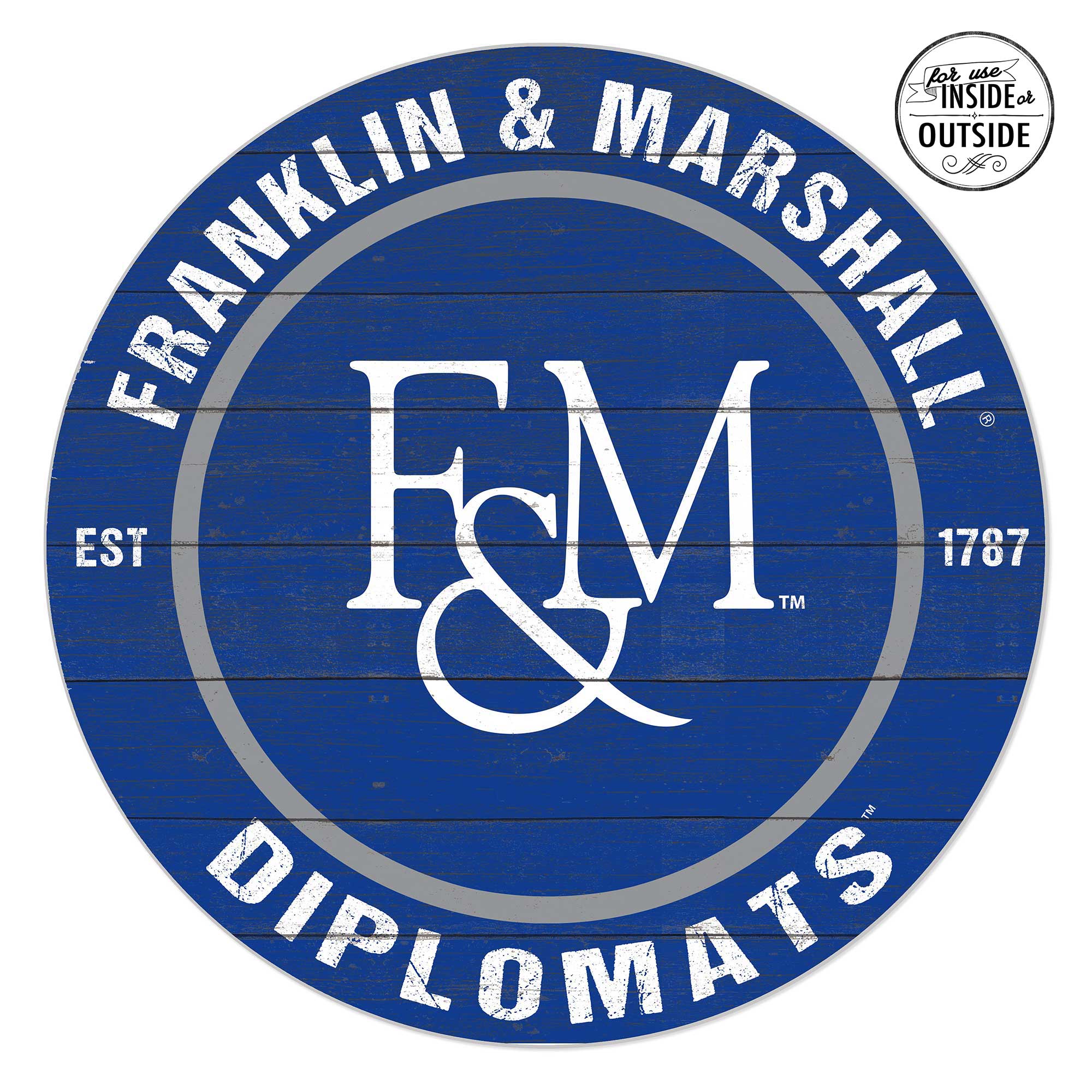 Franklin & Marshall Diplomats 20" x 20" Indoor/Outdoor Circle Sign