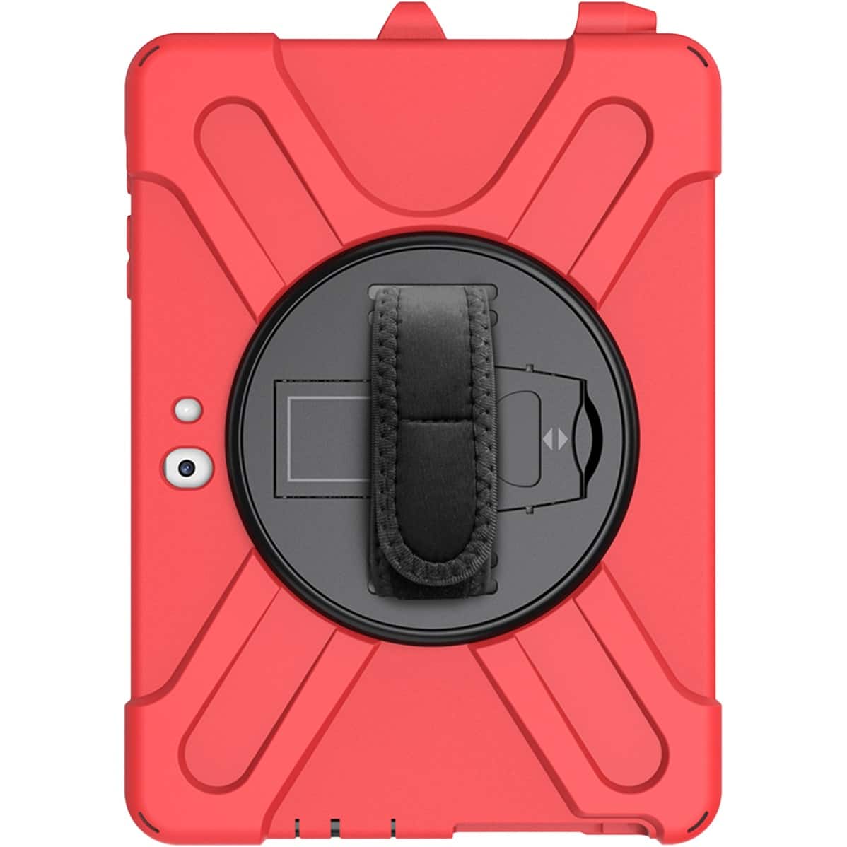 Front. SaharaCase - PROTECTION Hand Strap Series Case for Microsoft Surface Go 4 and Surface Go 3 - Red.