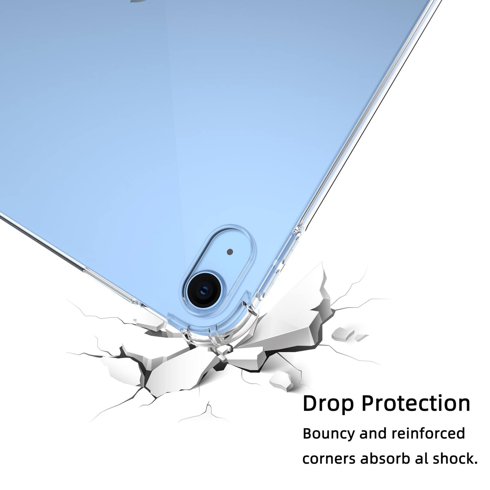 Drop Protection  
Bouncy and reinforced corners absorb all shock.