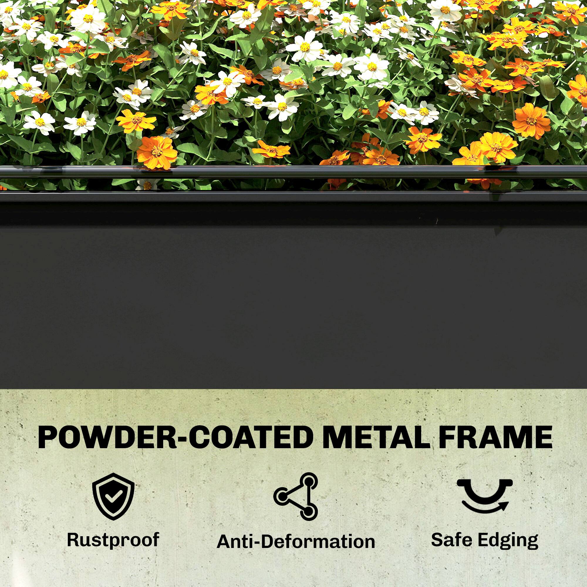 POWDER-COATED METAL FRAME

- Rustproof
- Anti-Deformation
- Safe Edging