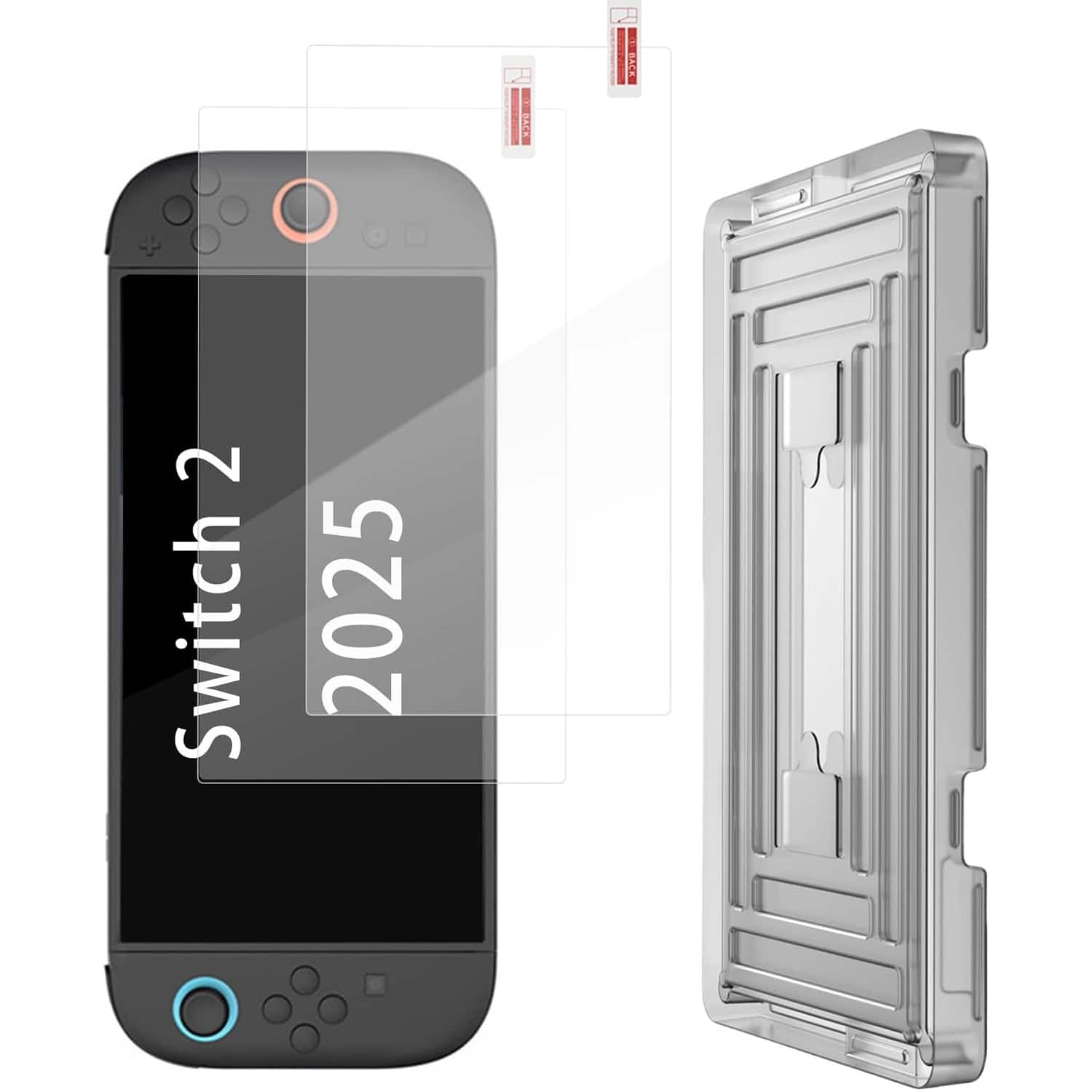 PARKER SLATER - 2 Pack Screen Protector for Nintendo Switch 2 2025, 7.9 Inch Tempered Glass, Ultra Clear, Anti-Scratch, Bubble-Free