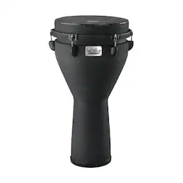 Remo - 12-inch Djembe Drum - Black Earth Finish - Acousticon Shell and Skyndeep Head