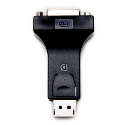 Front. Fosmon - Display Port Male to DVI Female Adapter - Black - Black.