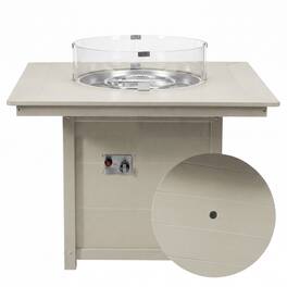 WestinTrends - Helios Modern Outdoor Patio Propane 42" Square Fire Pit Table - Sand