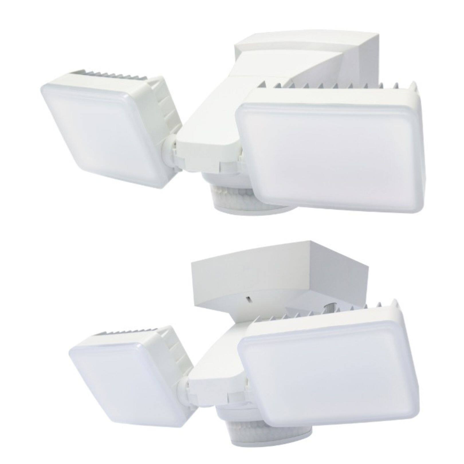 Alt View 1. IQ America - IQ America Outdoor Motion Security Flood Light 2100 Lumen 240 Degree 70 ft Detection Wall/Eave Mount WH - White.