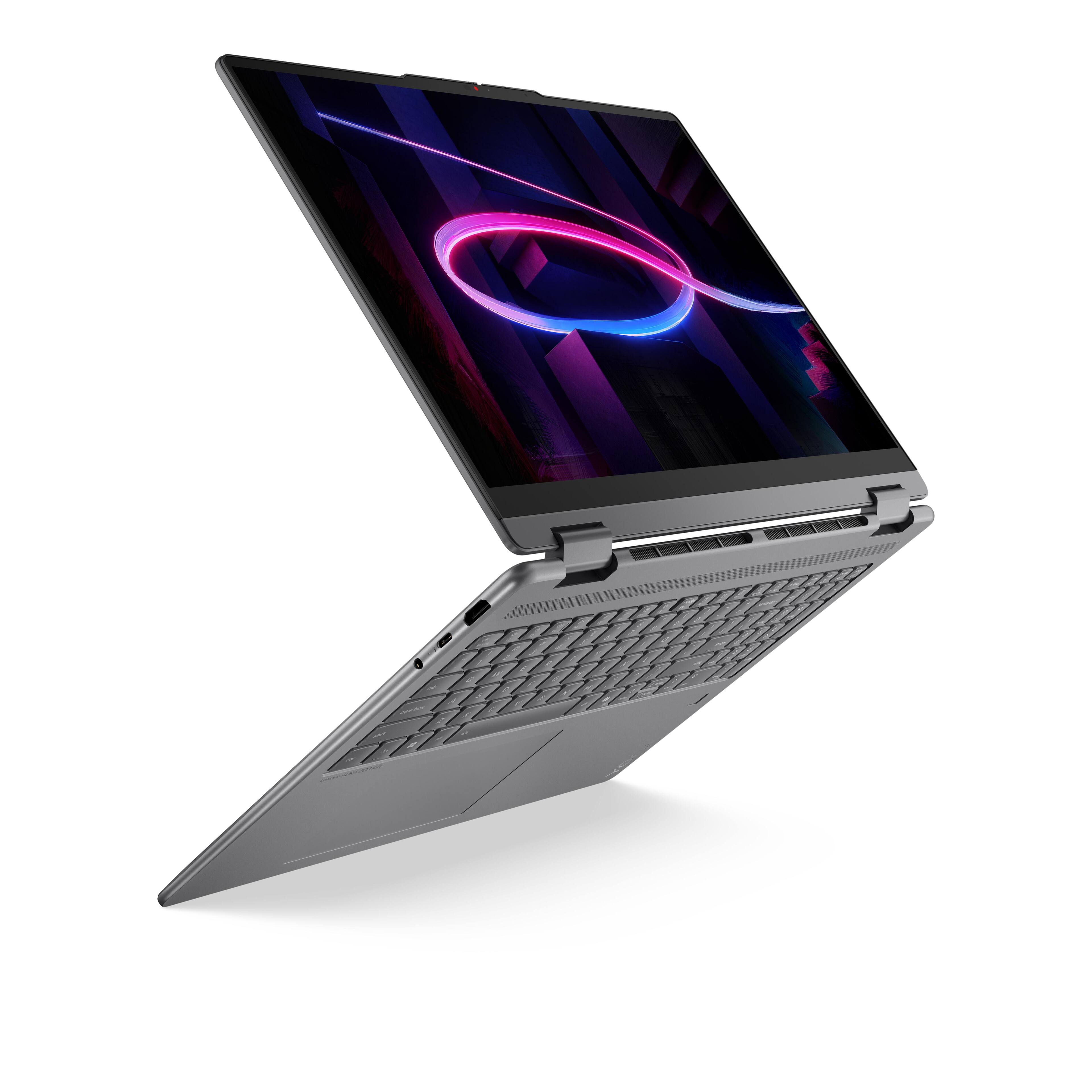Alt View 9. Lenovo - Yoga 7i 2-in-1 16" 2K Touchscreen Laptop - Intel Core Ultra 5 Processor 322 2026 - 16GB Memory - 512GB SSD - Luna Grey.