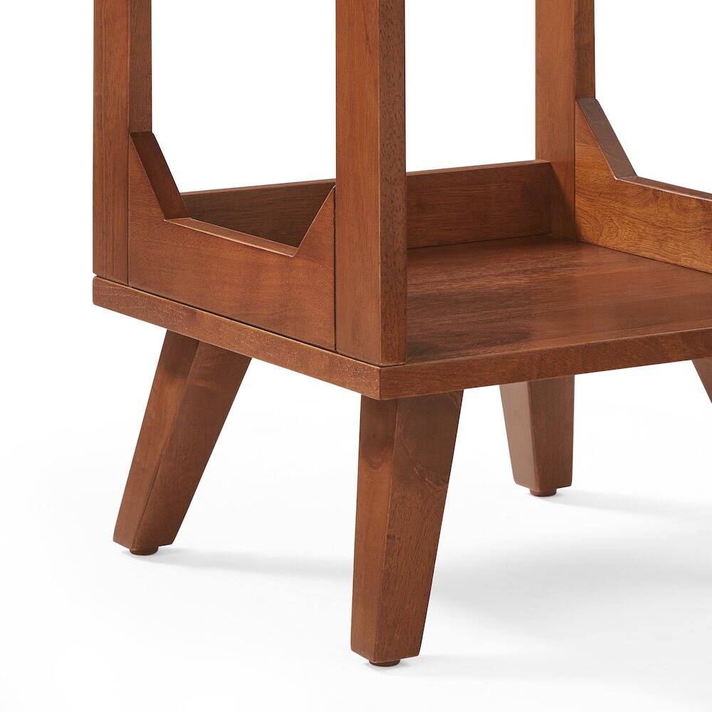 Alt View 1. Crosley Furniture - Asheville Small Vinyl Record Storage Stand - Walnut.