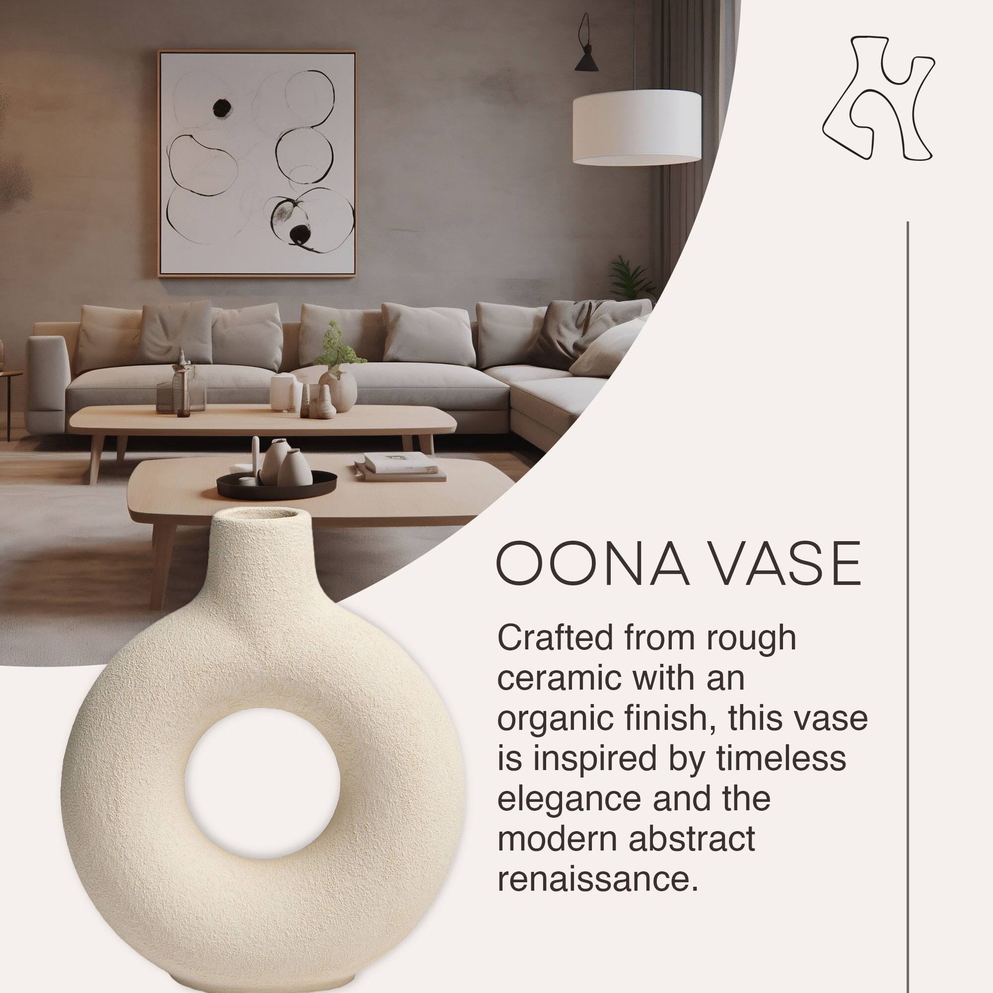 OONA VASE

Crafted from rough ceramic with an organic finish, this vase is inspired by timeless elegance and the modern abstract renaissance.
