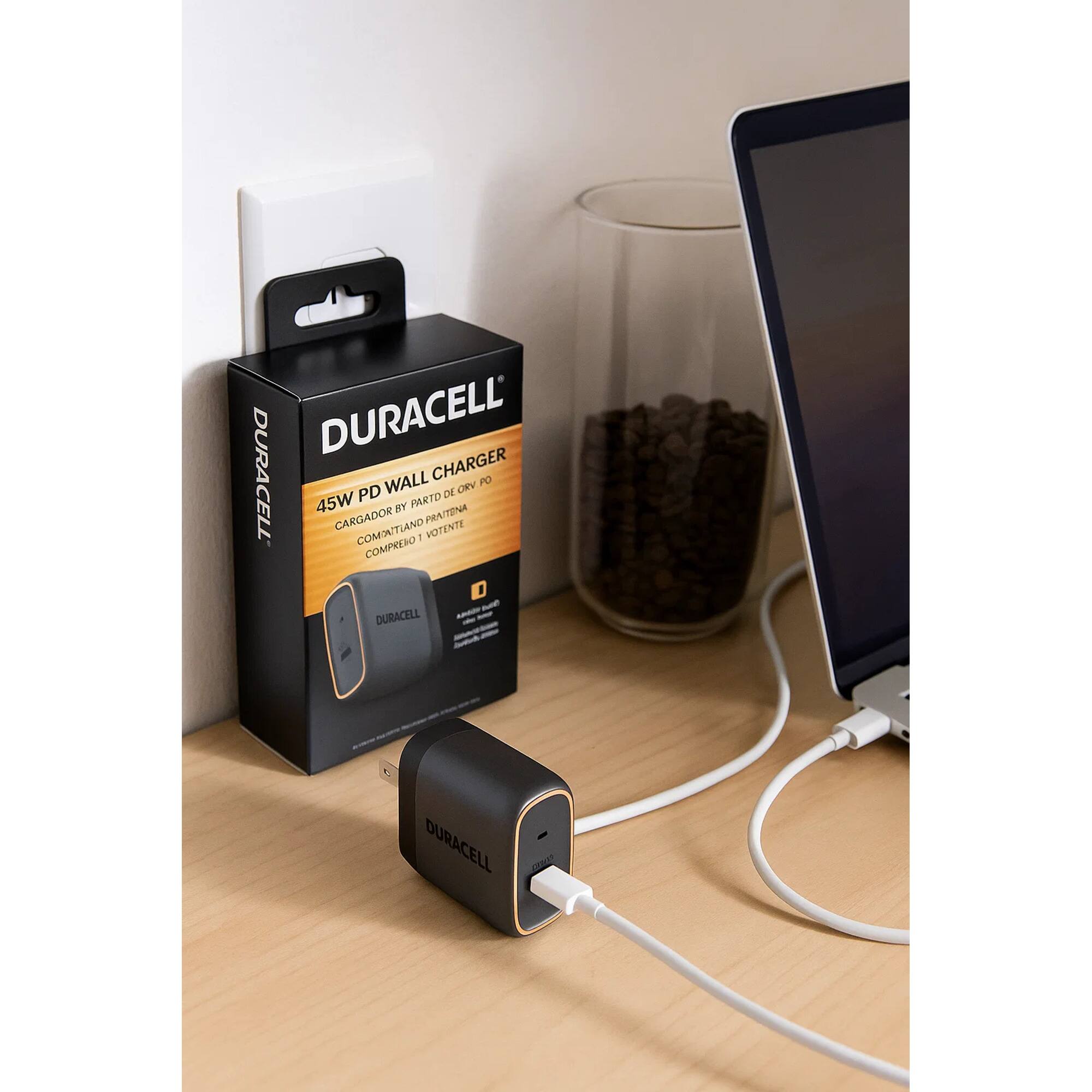 DURACELL  
45W PD WALL CHARGER  
CARGADOR DE PARED PD 45W  
COMPACTO Y POTENTE  
CARGADOR DE PARED PD 45W  
COMPACTO Y POTENTE