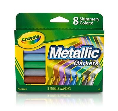 Crayola - Metallic Markers, Conical Tip, Assorted, 8/Pack